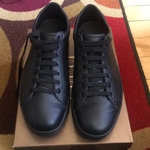 gucci men shoes leather/black ayers snake detail